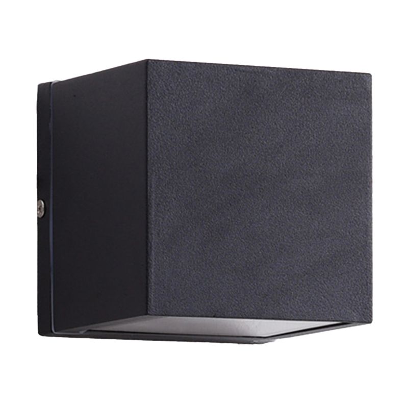 Aluminiumblockwandleuchte Einfach 1/2-Licht schwarze kleine/große LED-Flush-Halterung für Korridor