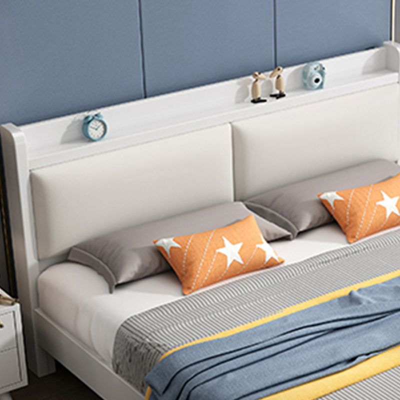 Modern Wood Bed Bookcase Included Standard Bed with Headboard for Bedroom