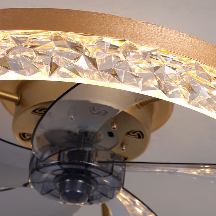 Ventola del soffitto del cerchio moderno Metal 1 Ventilato a soffitto a LED LEDE per camera da letto