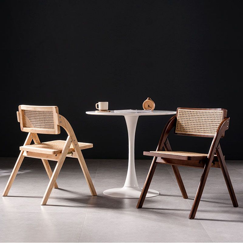 Contemporary Kitchen Chairs Dining Open Back Armless Side Chair with Wooden Legs