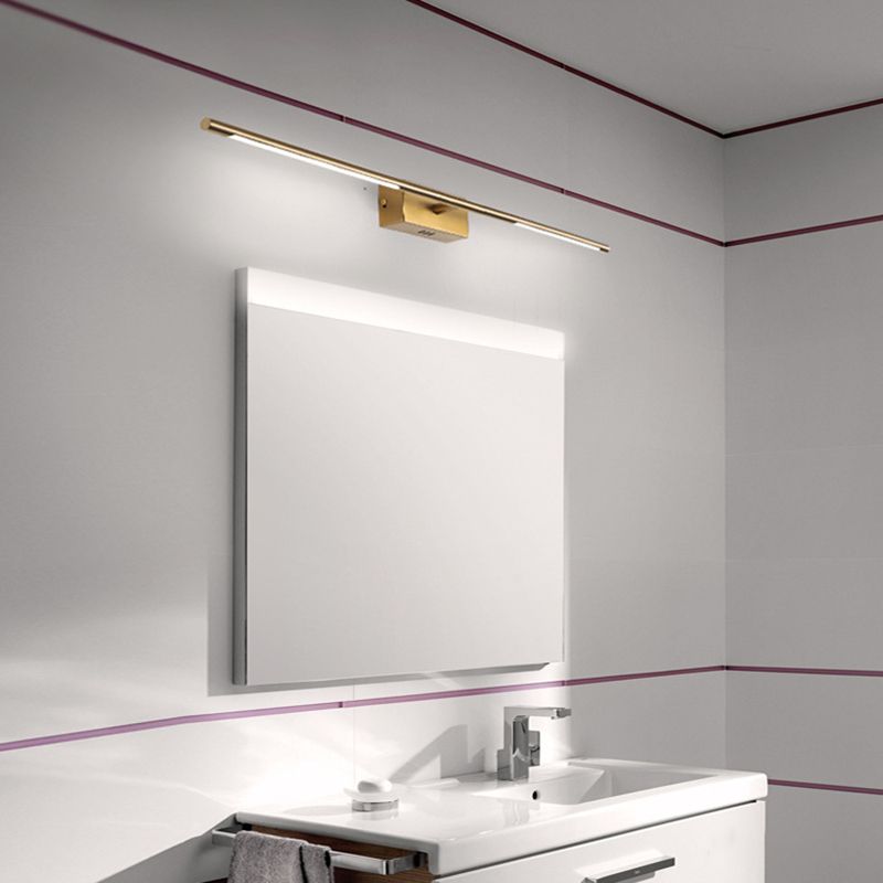 Shade linéaire 1-Light Murce Murce Modern Simple Mirror Murror Murn Lighting in Gold