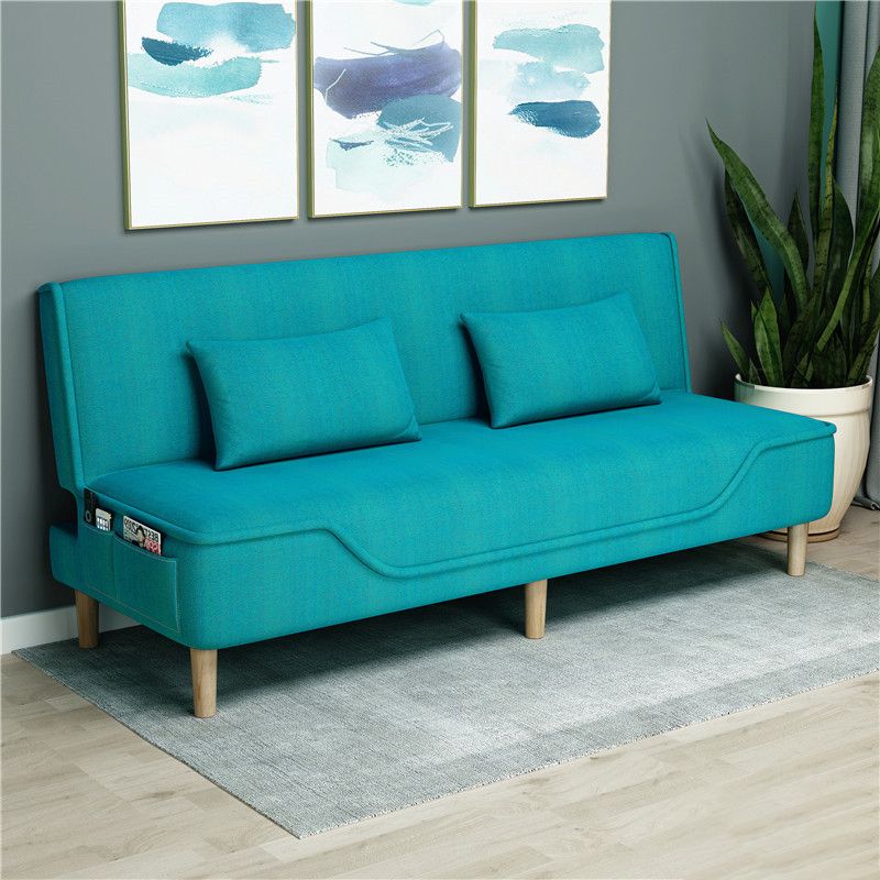 Contemporary Living Room Tight Back Sleeper Armless Linen Seating
