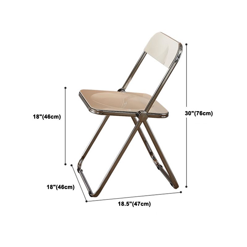 Round Dining Table Set 1/3/4/5 Pcs Acrylic Base Dining Table with Plastic Side Chairs