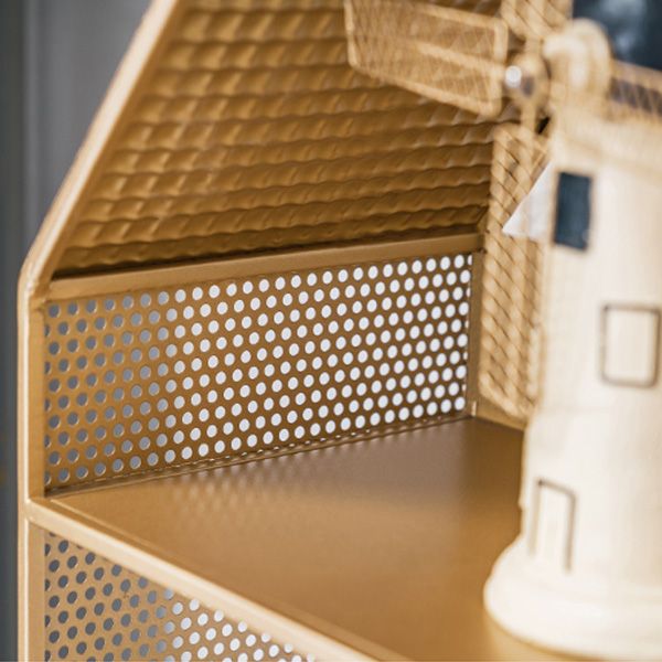 Libreria geometrica in metallo scandinavo libreria di ferro aperto verticale