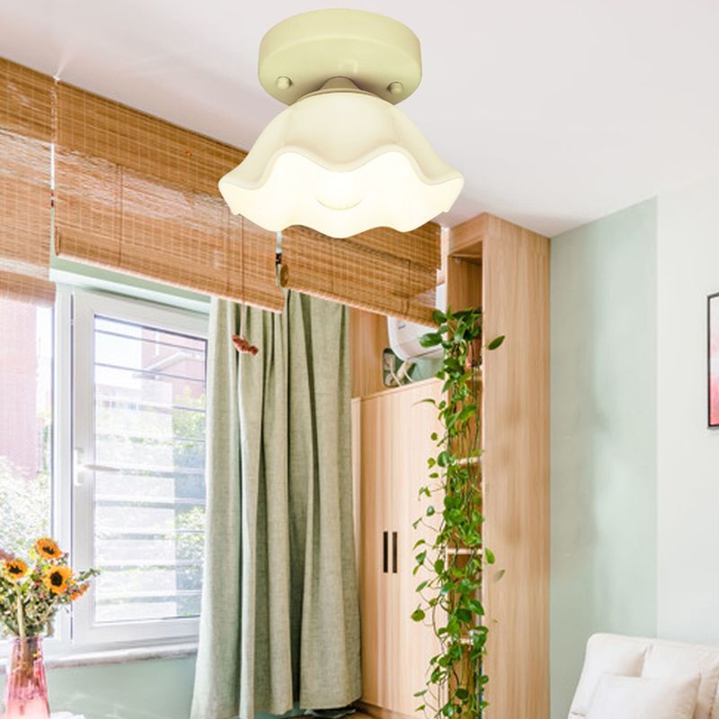 Modern Flush Mount Light Household Flush Mount Ceiling Light Fixture with Glass Shade