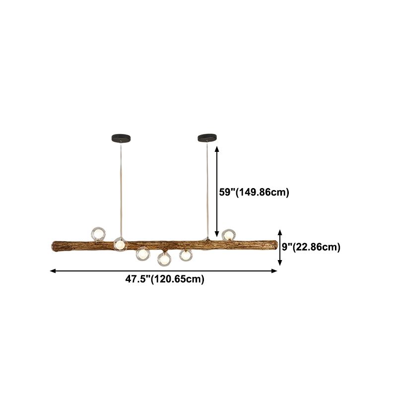 Glass Island Lighting Fixture Modern Style Pendant Lighting Fixture