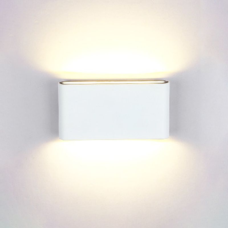 Aluminum Rectangle Shade Wall Lights Modern Style 1 Head Wall Mount Fixture for Outdoor Wall