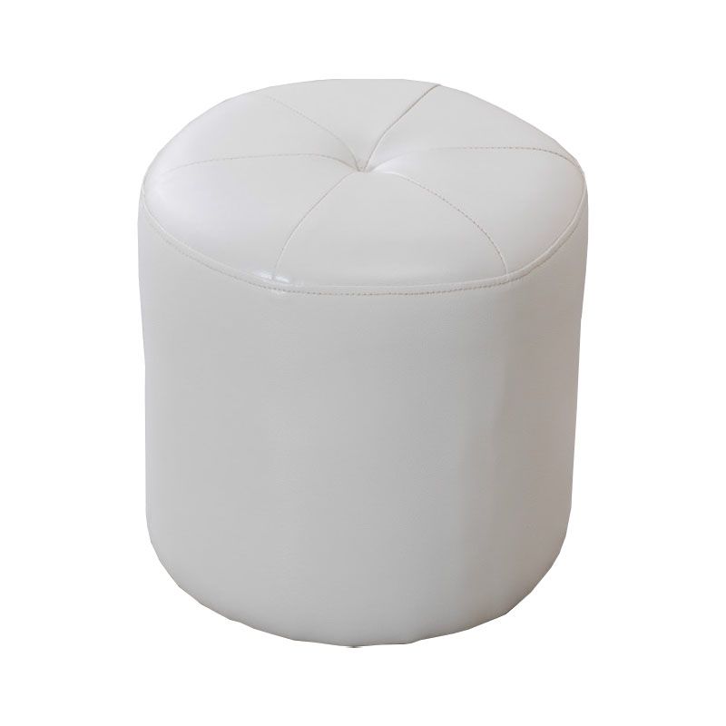 Genuine Leather Standard Stool Modern Style Simple Round Stool