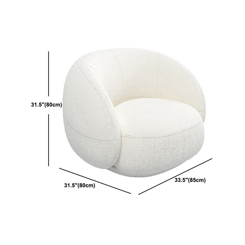 Recessed Arm Curved Sofa Contemporary Moon Shape Sofa for Apartment