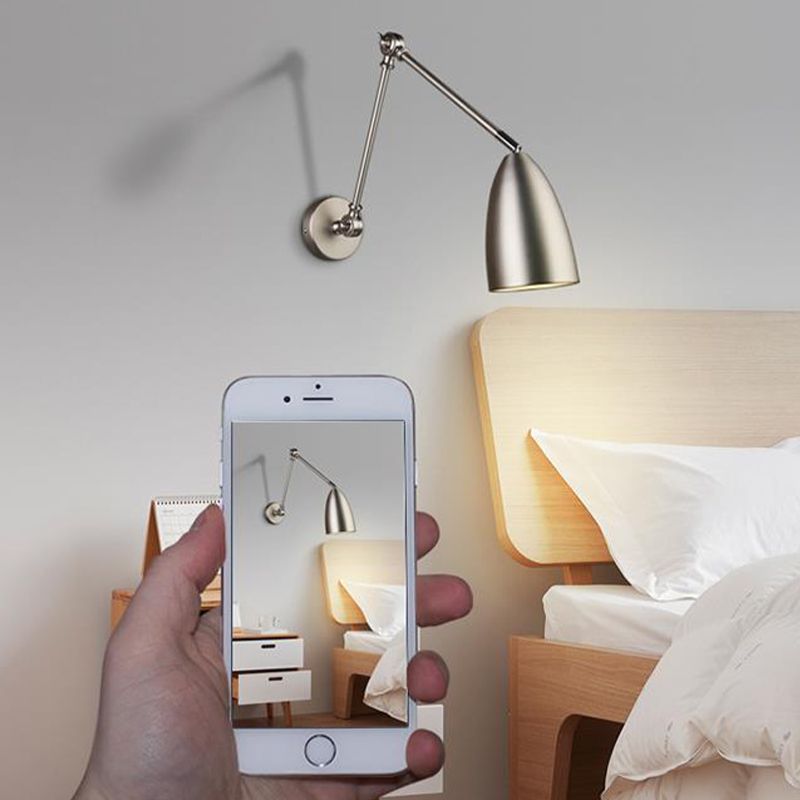 Metall mit einer Kopfwand Leuchte Armleuchte Verstellbares Wandlicht für Lounge -Wohnzimmer