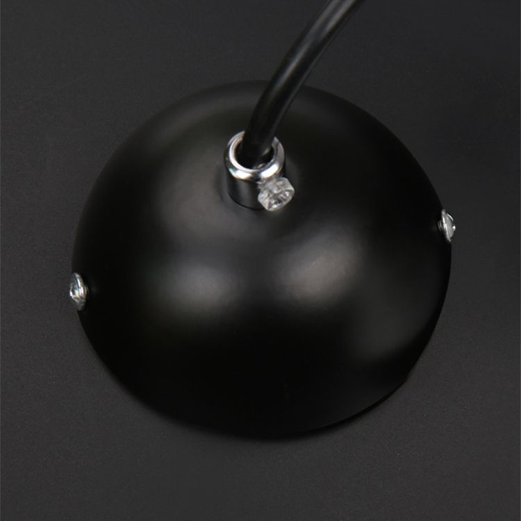 Cylinder Shape Metal Pendant Lights Contemporary Style Hanging Lamps in Black