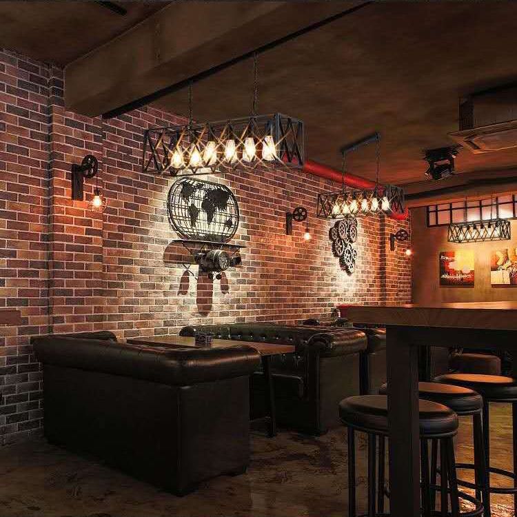Metal Rectangular Shape Island Pendant Industrial Style Island Pendant Lighting