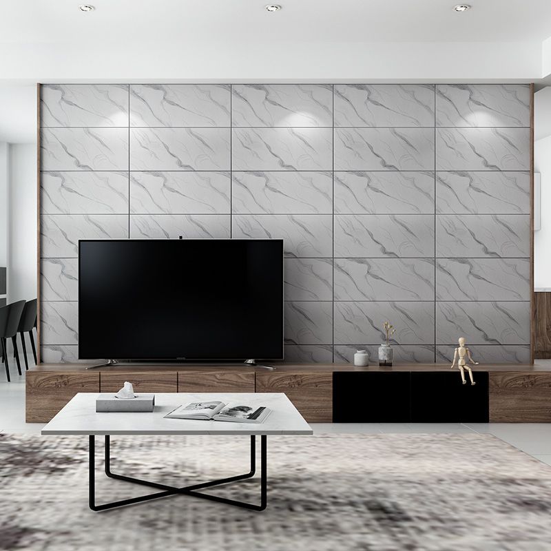 Geometric Dark Color Wallpaper Faux Marble Non-Pasted Wall Art for Living Room, 31' x 28"