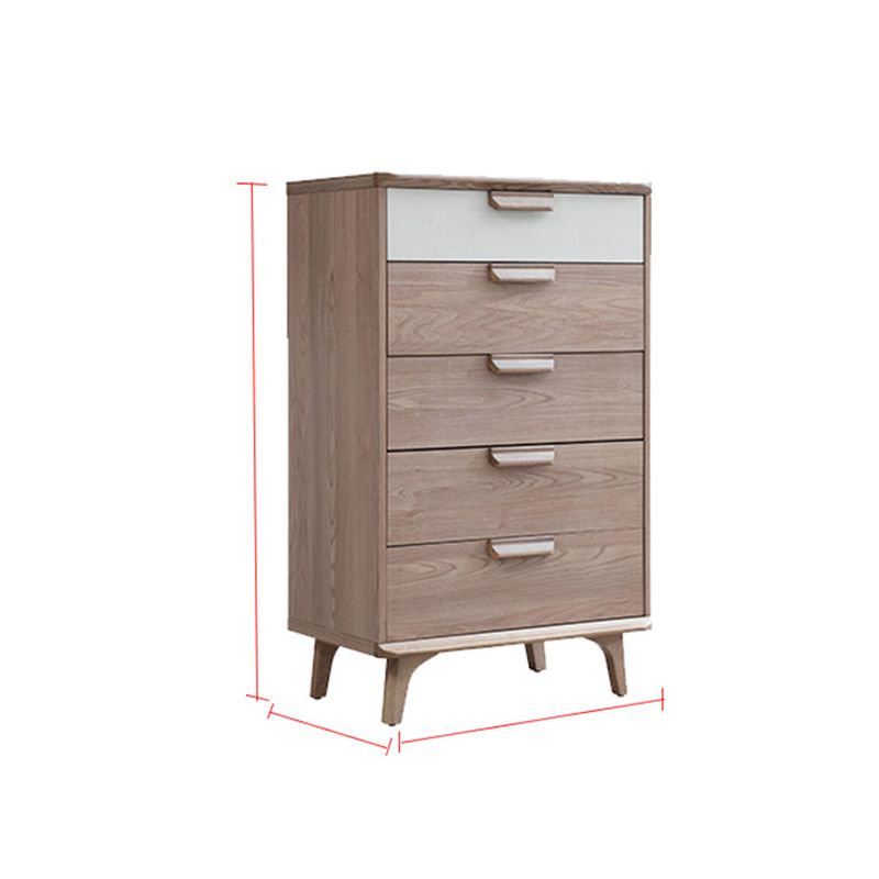 Contemporary Storage Chest Bedroom Solid Wood Chest with Drawers