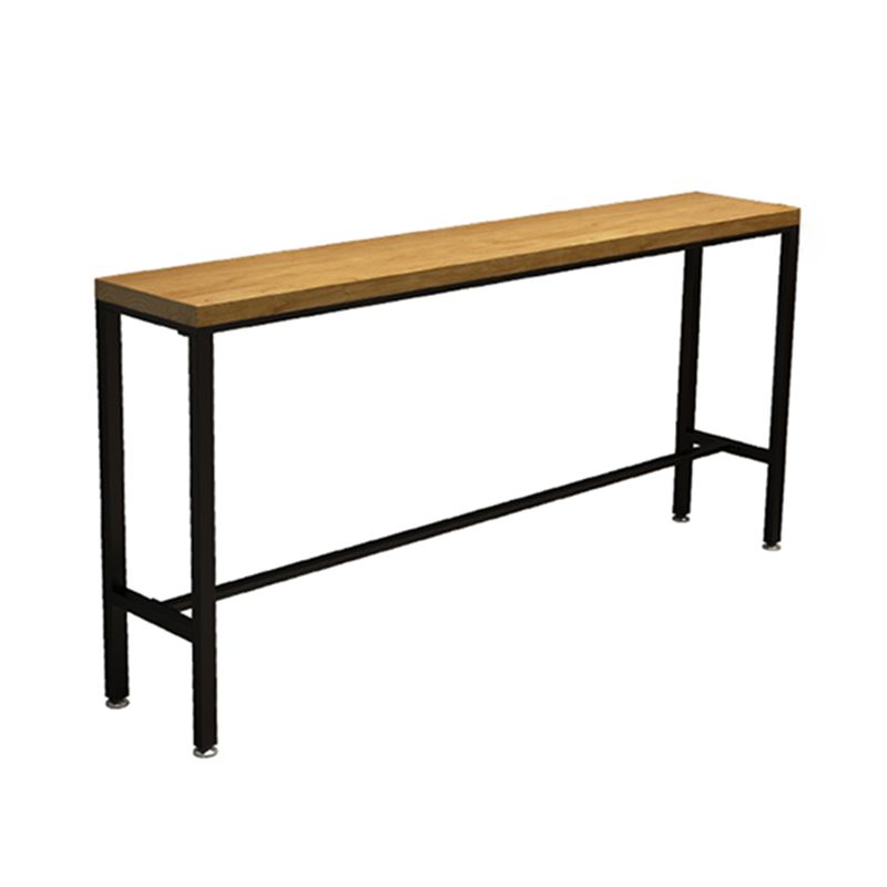 Industrial 1/611 Pieces Bar Table Set Rectangle Pine Wood Counter Table with High Stools