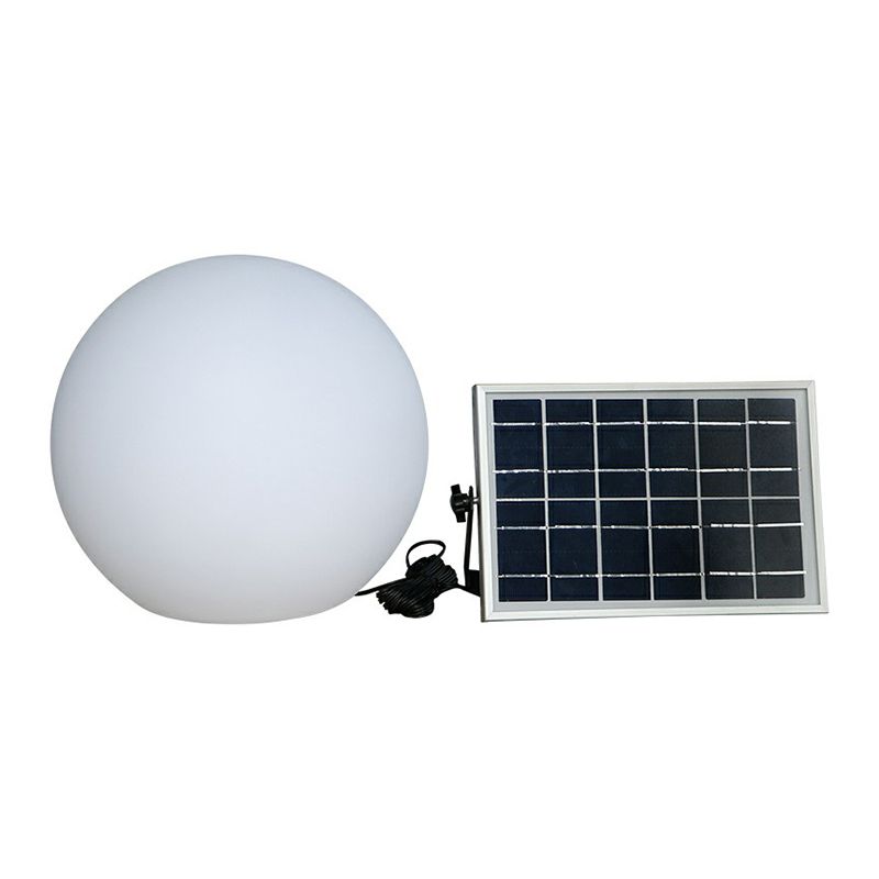 Solar Ball Plastic Lawn Light Simplicity White LED Ground Lighting for Courtyard