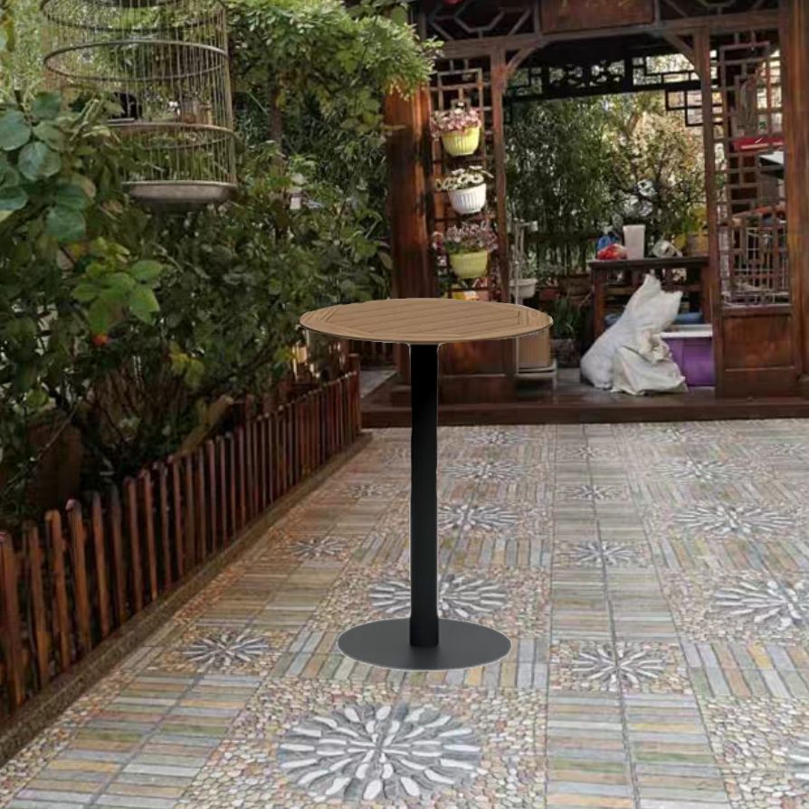 Industrial Round Bar Height Set 1/3 Pcs Bar Table Set with Metal Base