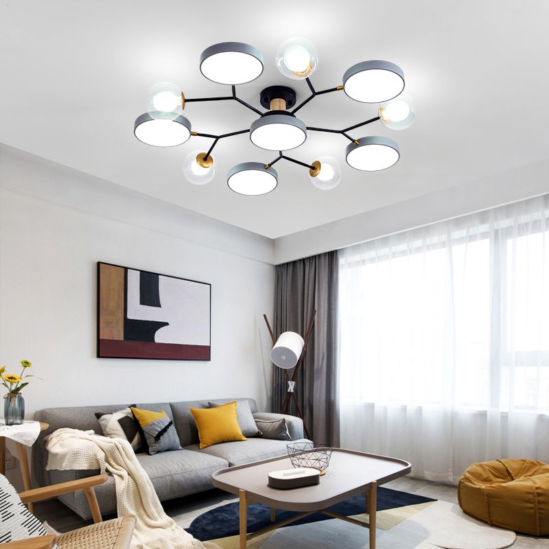 Modern Style Starburst Ceiling Light Creative Flush Mount Light for Bedroom Drawing Room