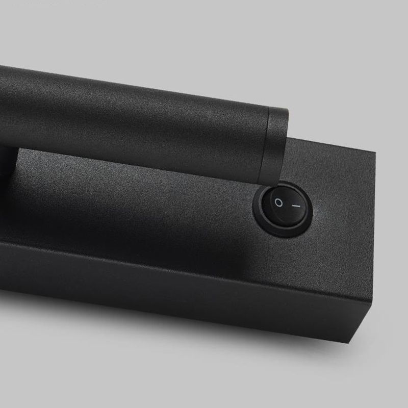 Single Contemporary White/Black LED Metallic Wall Mounted for Bedroom