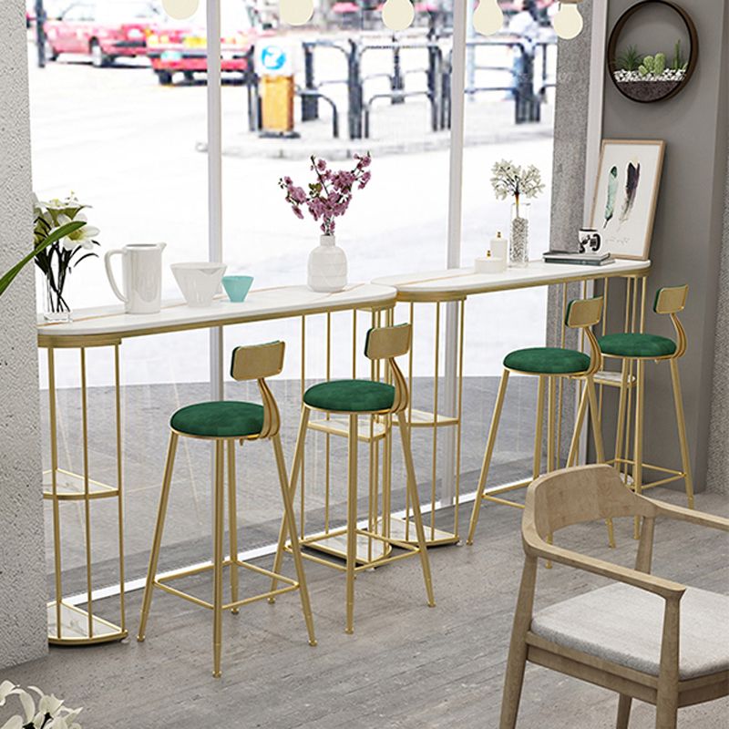 Glam Oval Indoor Counter Set 1/2/3 Pieces Double Pedestal Bar Pub Table Set