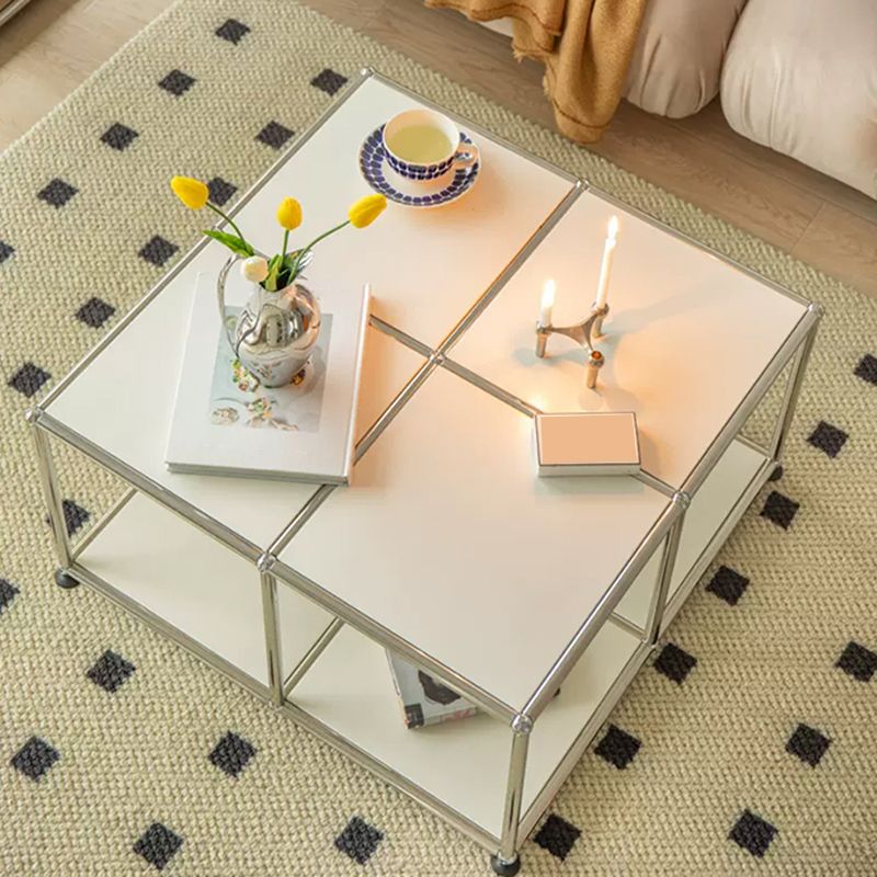 Contemporary Style Coffee Cocktail Table Metal 4 Legs Coffee Table
