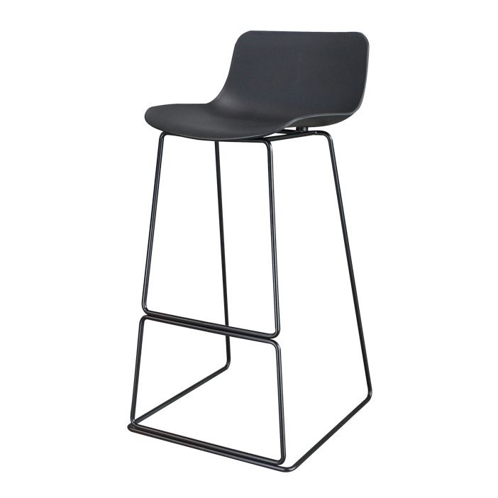 Modern Style Bar-stool Plastic Counter Bar Stool with Metal Legs for Restaurant