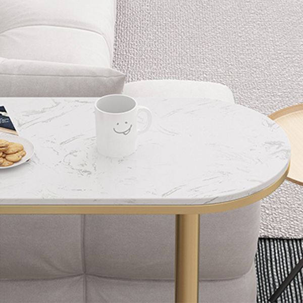 Glam Bar Table 42-inch Height Artificial Marble Top Pub Table with Storage Rack