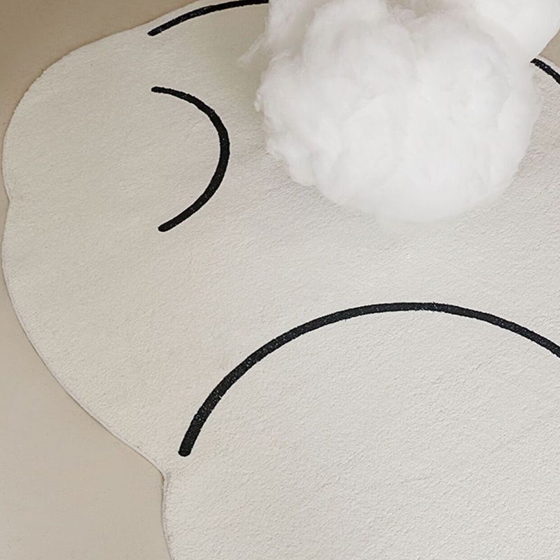 Irregular Cloud Shape Rug Living Room Carpet Polyester Washable Area Rug