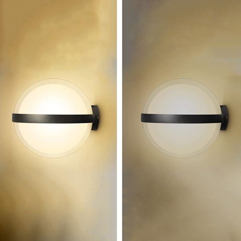 Ball Shape Wall Lamp Modern Style Acrylic 1 Lights Wall Light in White