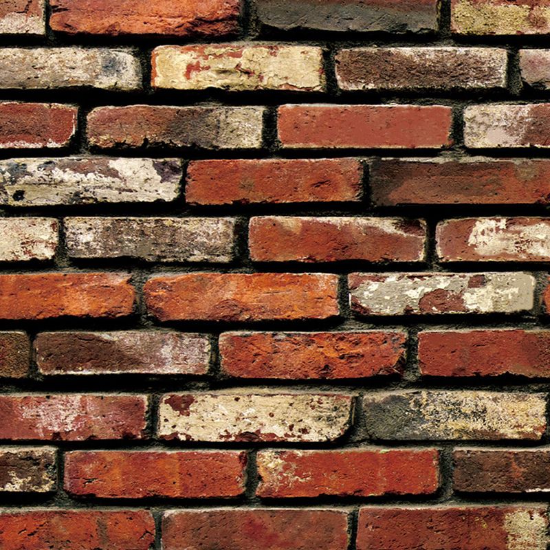 Peel and Stick Brick Wallpaper Roll Industrial Fashion Vinyl Wall Art, 48.4 sq-ft