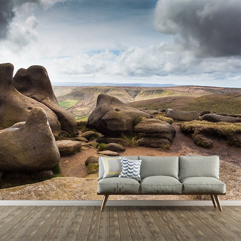 Photography Rocks Wall Mural Decal Huge Wall Decor for Corridor, Custom Size Available