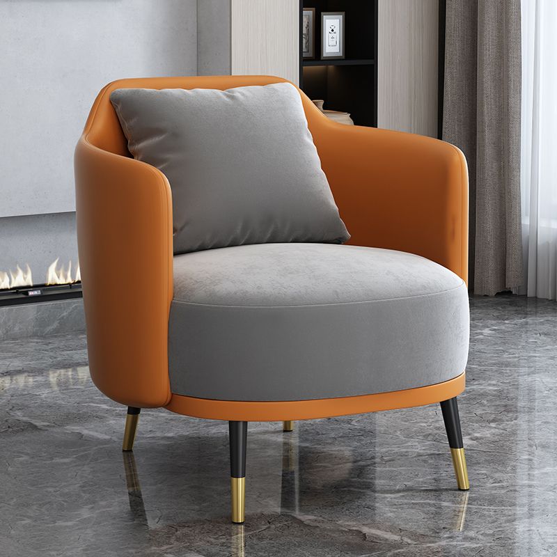 28"D X 24"W X 31" H Recessed Arms Pillow Back Armchair For Living Room