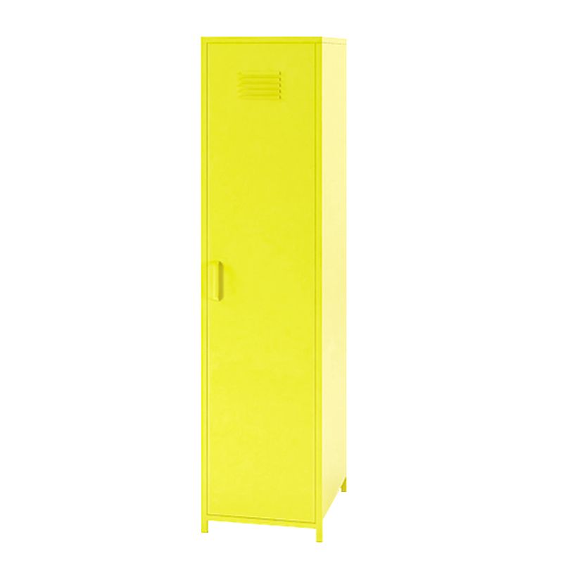 1-Door Wardrobe Closet 66.5"H Contemporary Steel Wardrobe Armoire with Legs