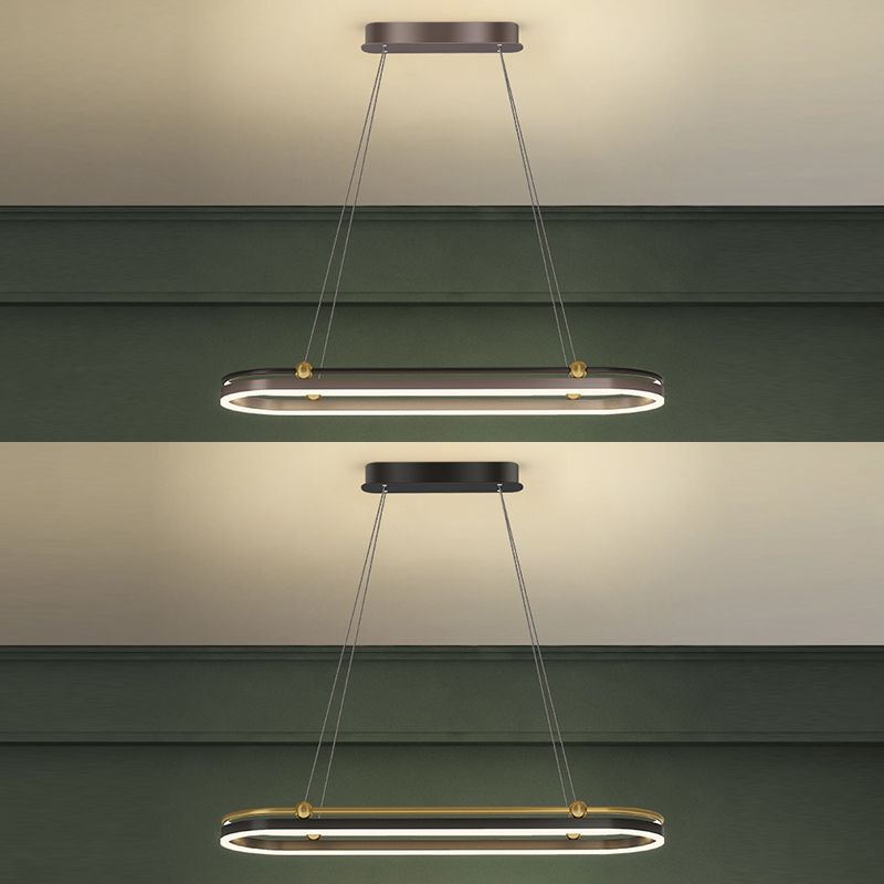 Geometric Contemporary Simple Island Light Acrylic Shade Hanging Light for Dining Room