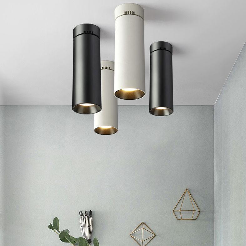 Spot lumineux tubulaire en aluminium pour salon, luminaire encastré moderne à LED