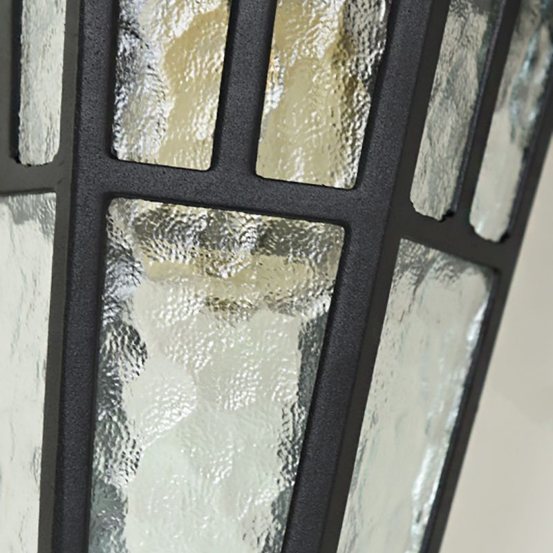 Retro Style Glass Wall Light Geometric Single Light Wall Sconce for Outdoors