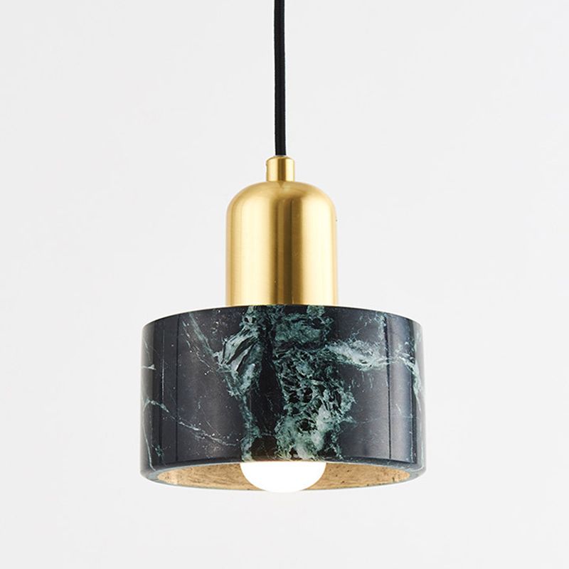 Nordische moderne zylindrische Form Pendellicht Licht Marmor kleines Suspension Licht für Wohnzimmer