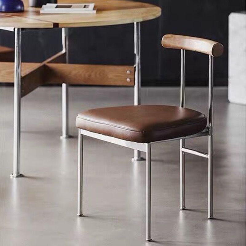 Ensemble de chaises en métal de style contemporain, chaise d'appoint de cuisine à dossier ouvert pour usage domestique