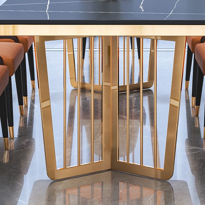 Glam Style Rectangle Table Set 1/2/5/7 Pieces Dining Set for Kitchen