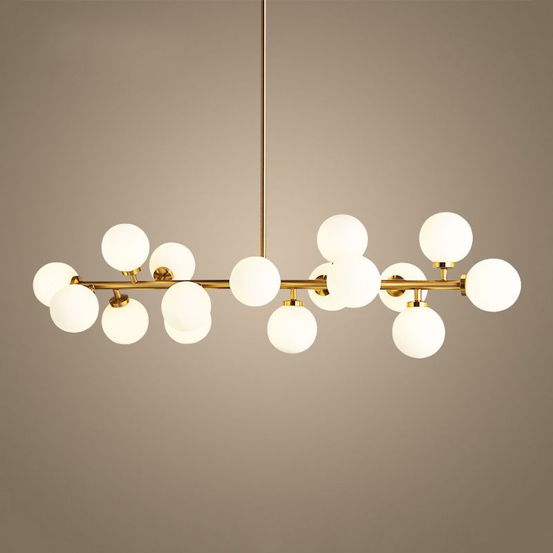 Ball Shape Glass Chandelier Light Modern Style 16 Lights Chandelier Light Fixture