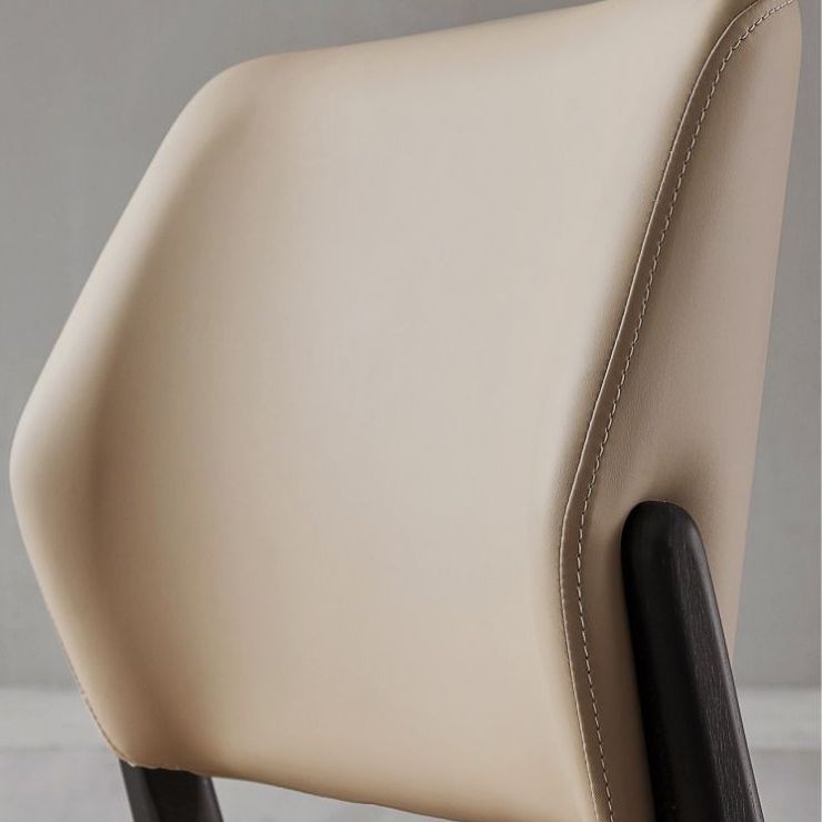 Industrial Upholstered Armless Chair Home Open Back Dining Chair