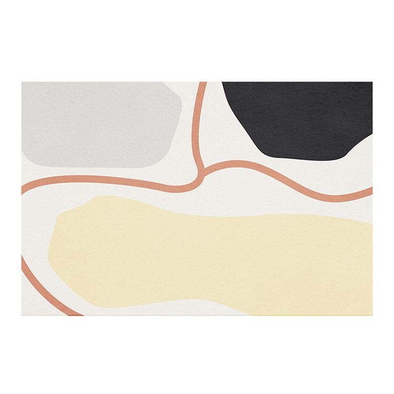 Tapis moderne blanc en Polyester, pièce de couleur, tapis d'intérieur résistant aux taches, pour la décoration de la maison