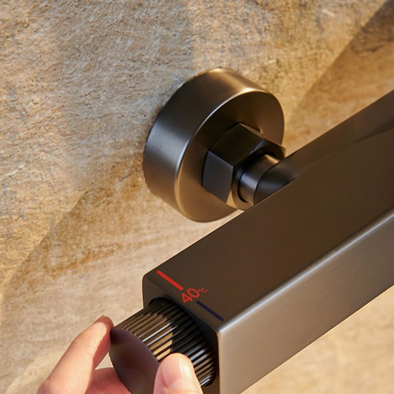 Industial Shower System Color Block Adjustable Spray Pattern Shower Head Combo