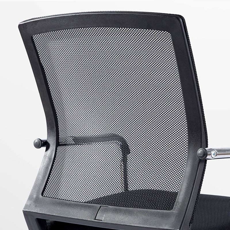 Mid Back Office Chair Fixed Armrest Mesh Desk Chair for Home Office