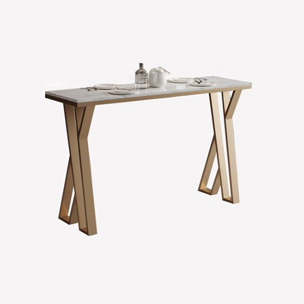 Glam Style Bar Table Set 1/2/5 Pieces Rectangle Bar Table with High Stools for Kitchen