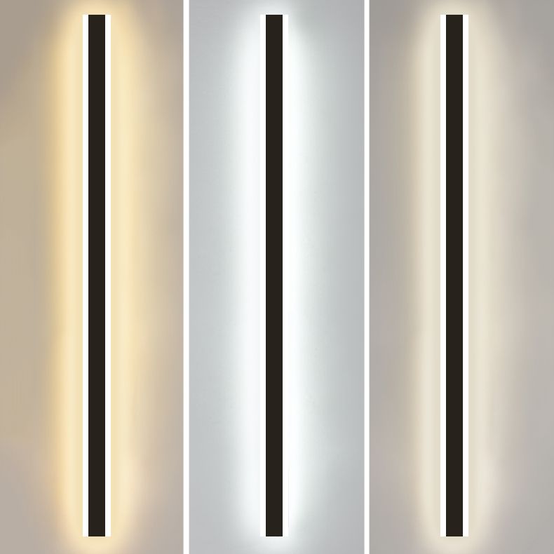 Metal Linear Shape Wall Light Modern Style 1-Light Wall Mounted Light