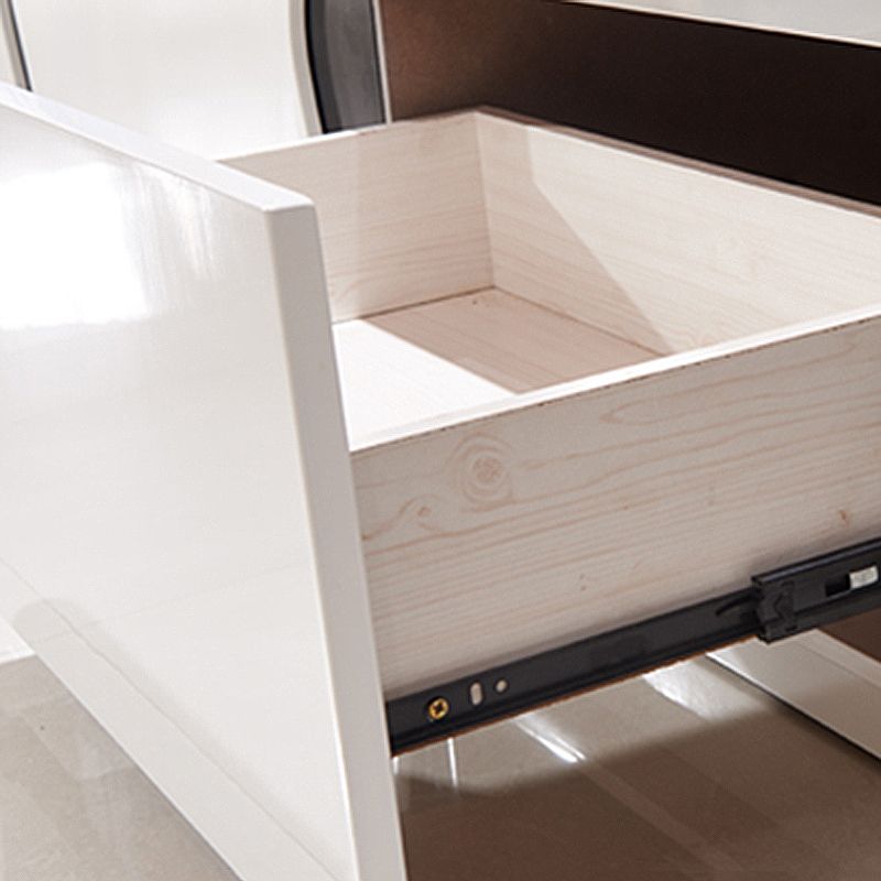 Modern Slate Block Coffee Table with Drawer Rectangular Cocktail Table