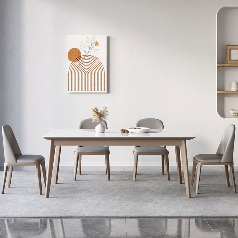 Modern Style 1/2/5/7 Pieces Dinette Set Solid Wood Dining Table and Chairs