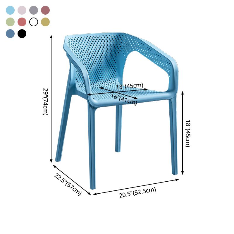 Silla de comedor de plástico de estilo moderno, sillas de comedor apilables para cocina