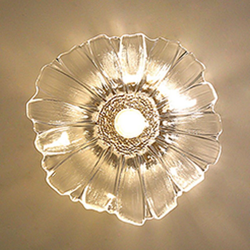 Lampada da soffitto a forma di fiore Moderna in ferro 1 luce da incasso con foro da 2-3,5 '' per corridoio